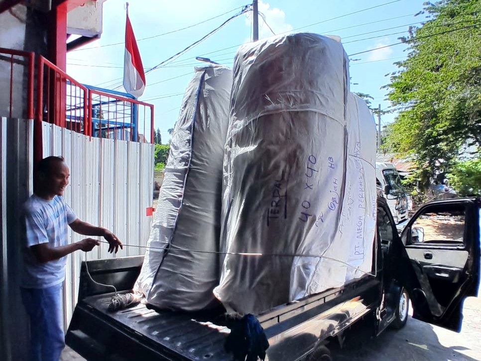 Terpal jumbo 40x40 meter siap kirim untuk cover material